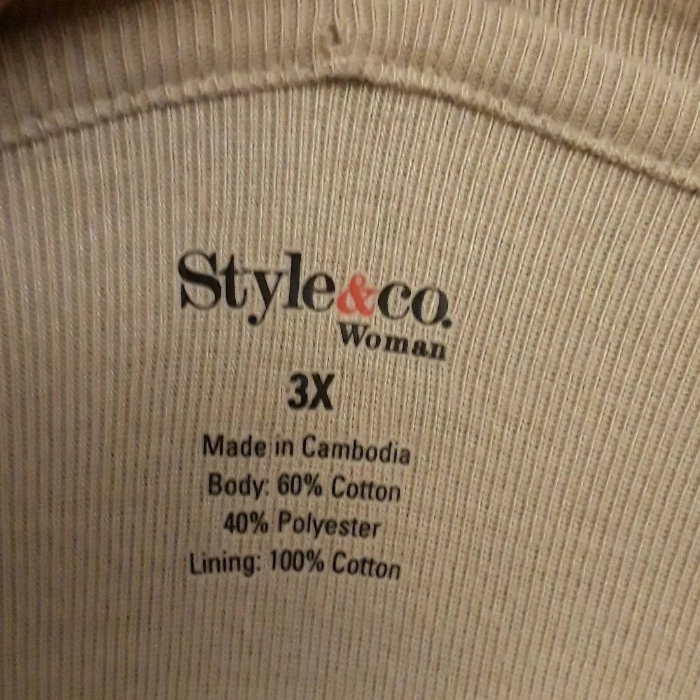 SOLD - Style & Co Hoodie w/Attached Ribbed Tank - Picture 7 of 10